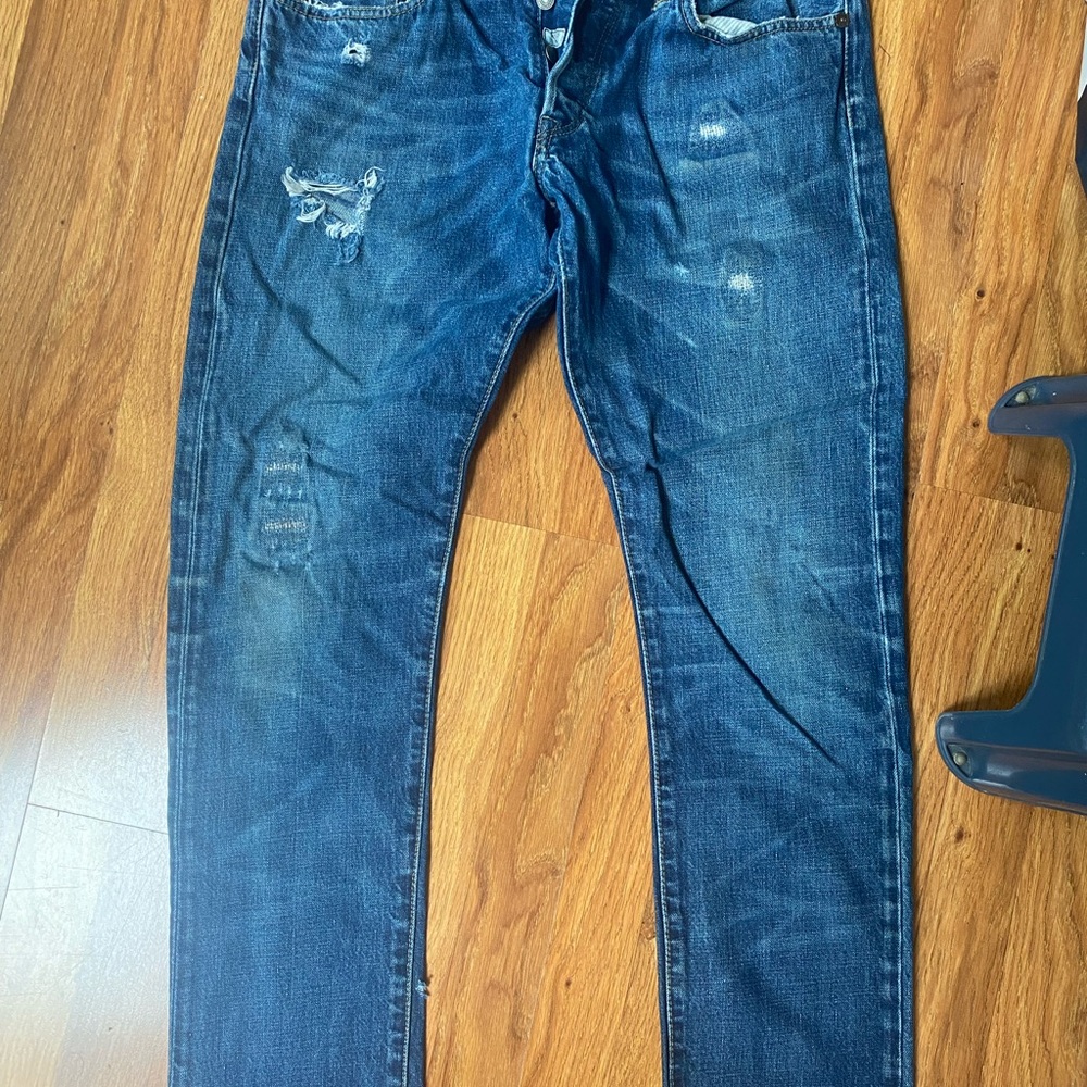 POLO DARK WASH RIPPED JEANS